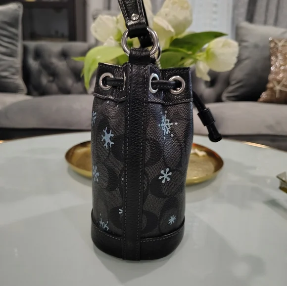 Coach Dempsey Snowflake Mini Bucket Bag - Picture 6 of 11